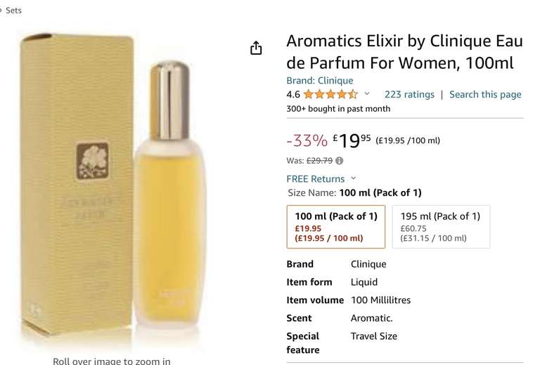 Aromatics Elixir by Clinique Eau de Parfum For Women, 100ml