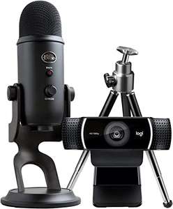 Logitech Pro Streamer Pack with Blue Yeti USB Microphone & Logitech C922 Pro HD Webcam