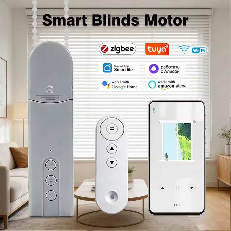 Tuya Wifi Automatic Electric Roller Shutter / ZigBee Version for £24.02 - w/Code, Sold By YZT Smart Home System Store