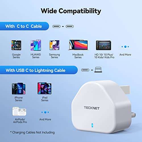 TECKNET 33W USB C Charger, GaN III Fast USB C Wall Plug, PD 3.0 Type C Power Adapter, Mobile Phone - With voucher sold by yourvanhot
