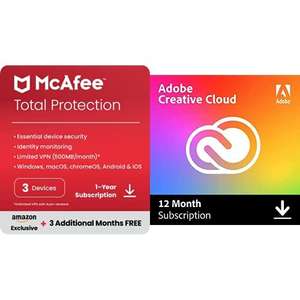 Adobe Creative Cloud All Apps (12 months) + McAfee Total Protection 2023 (15 months)