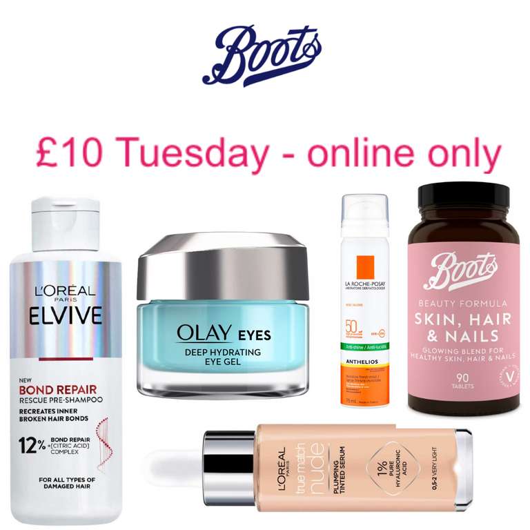£10 Tuesday - Olay, No7, Mario Badescu, L'Oreal & More + Free Click and collect over £15 (otherwise £1.50) - @ Boots