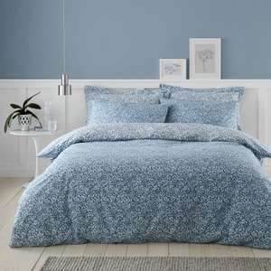 Chartwell Denim Duvet Cover and Pillowcase Set Single £5 Double £8 King size £11 Super King £13 with Free Click and Collect from Dunelm