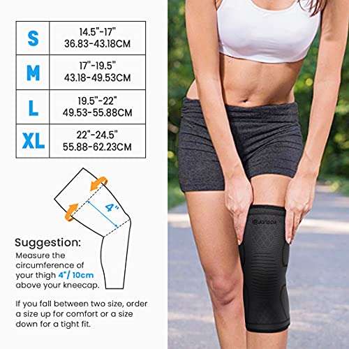 AVIDDA Knee Support Brace 2 Pack - Compression Knee Sleeves for Arthritis, Joint Pain £11 sold by Spodda @ Amazon