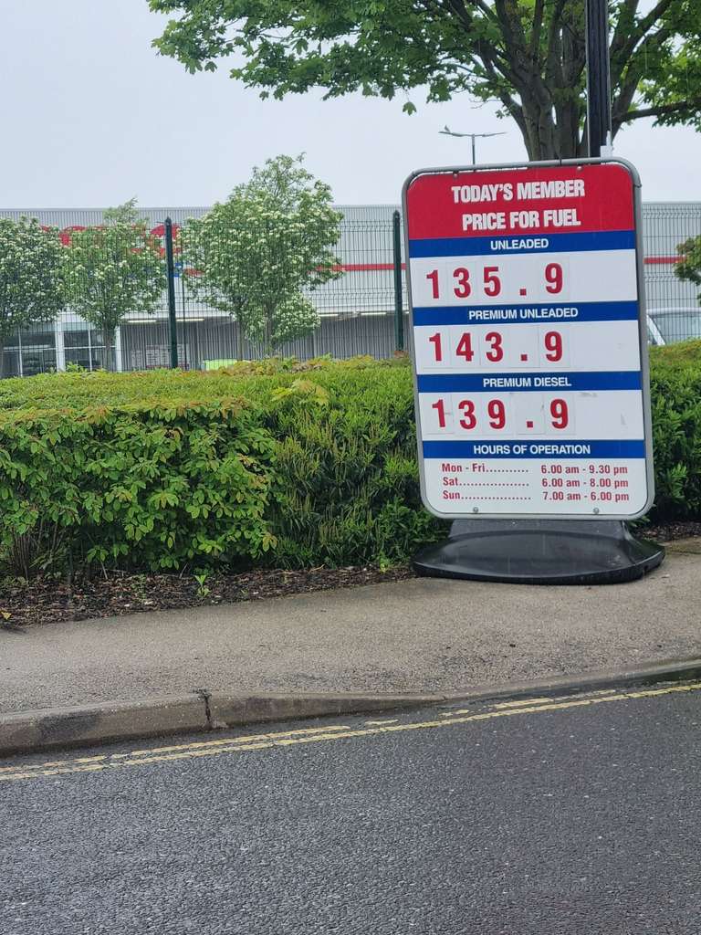 Costco Fuel - Petrol £1.359, Diesel £1.399 @ Costco Sheffield