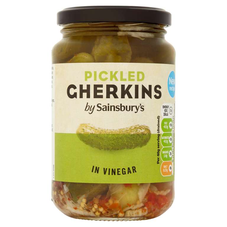 Sainsbury's Pickled Gherkins in Vinegar 340g 35p @ Sainsbury's Lewisham