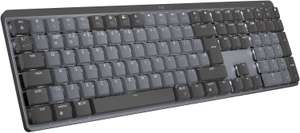 Logitech MX Mechanical Wireless Illuminated Performance Keyboard, Tactile Quiet Switches, QWERTY UK English Layout - Grey