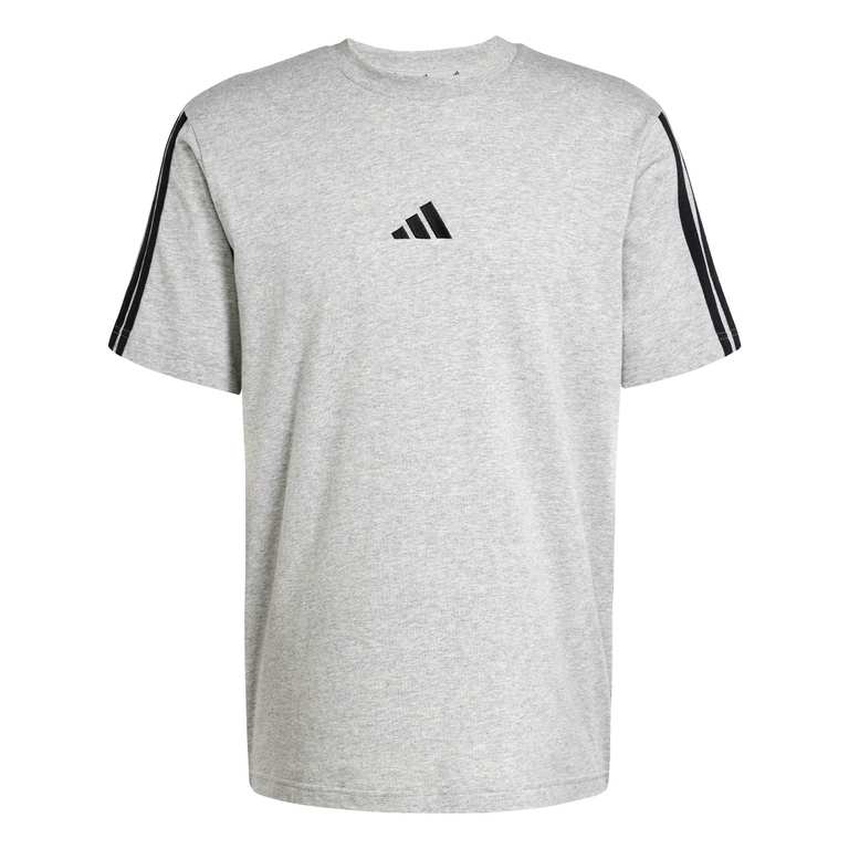 adidas Men's Essentials Three Stripes Single Jersey Tee T-Shirt Grey - XXS, M, XL, 4XL