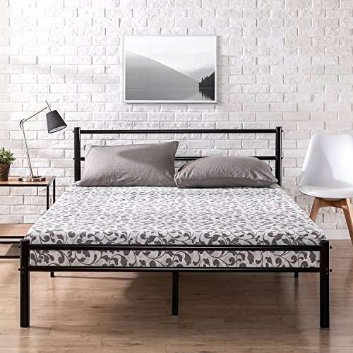 ZINUS 27.94 cm Black Metal Platform Bed Frame with Headboard and Footboard/Premium Steel Slat Suppor - £81.99 @ Amazon