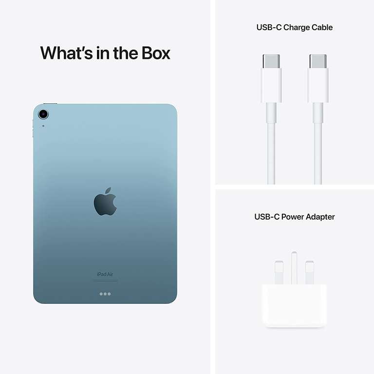 2022 Apple 10.9-inch iPad Air (Wi-Fi, 64GB) - Blue (5th Generation) £512.10 @ Amazon