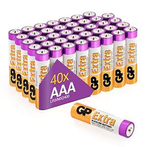 40x AAA GP Extra Batteries - £16.99 sold by GPBatteries @ Amazon