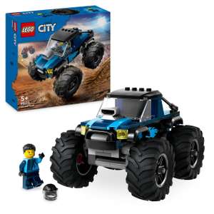 LEGO City Blue Monster Truck Toy, Vehicle Set with a Driver Minifigure, Creative Race Car set 60402