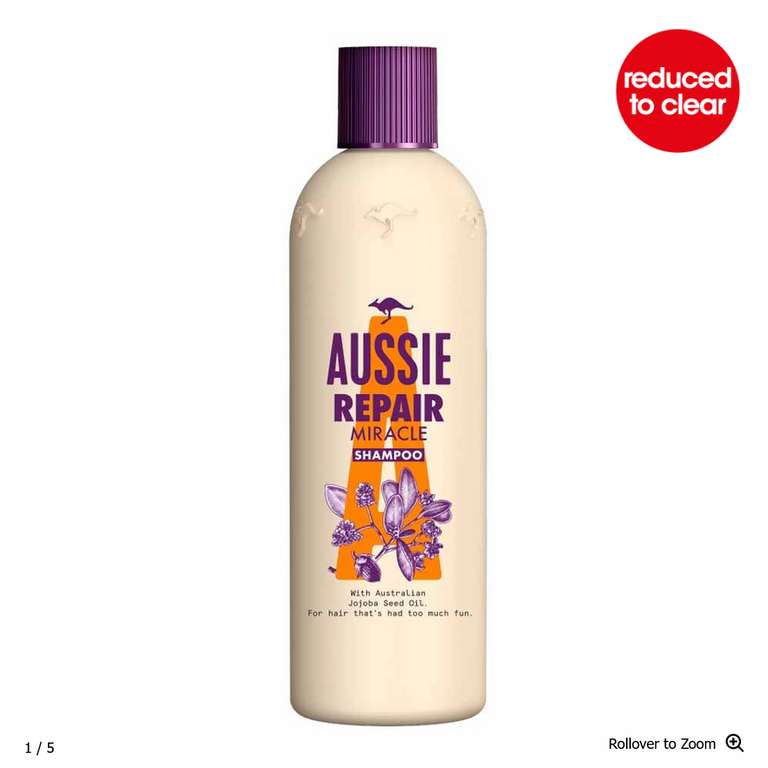 Aussie Repair Miracle Shampoo 300ml: £2.25 + Free Click & Collect @ Wilko
