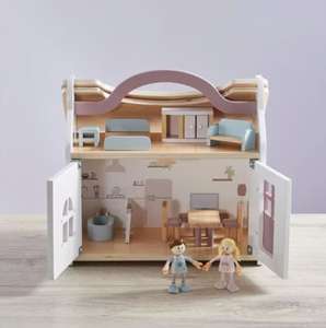 Toylife Wooden Portable Dolls House. with code