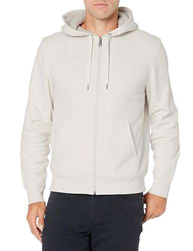 Amazon Essentials Men's Sherpa-Lined Full-Zip Hooded Fleece Sweatshirt ...