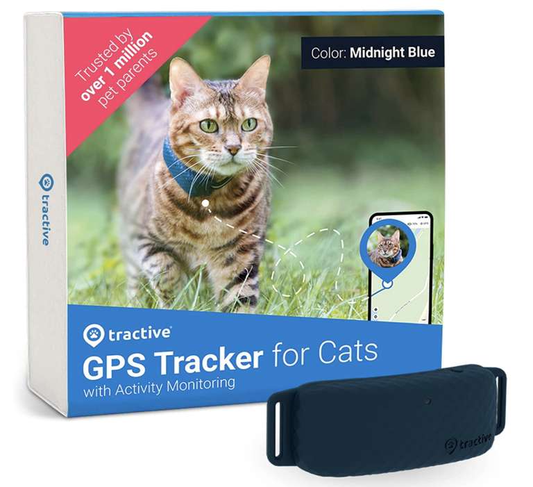 Tractive GPS CAT 4 (2022). Cat tracker. Follow every step in real-time. Unlimited Range. Activity Monitoring - £31.49 @ Amazon