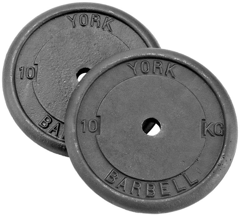 York Cast Iron Weight Plates 20kg (10kgx2)
