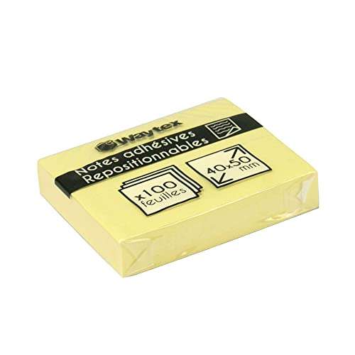 Repositionable Notepad 100 Sheets 40 x 50 mm Yellow - £1.23 @ Amazon