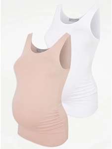 Maternity Jersey Vest Tops 2 Pack - £5 + Free Click & Collect (Sizes 16 - 20) @ George (Asda)