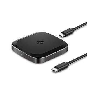 Spigen Wireless Charger Fast 15W Max Charging Pad [Adapter NOT Included] with voucher Sold by Spigen EU FBA