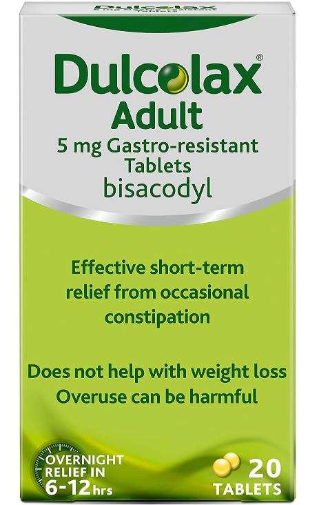 Dulcolax Adult 5 mg Gastro-resistant Tablets - Overnight Relief from Occasional Constipation £2.40 @ Amazon