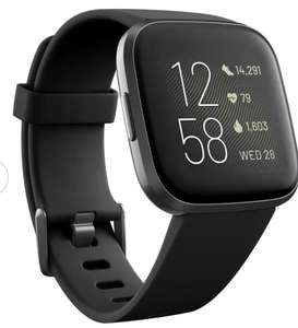 Fitbit Versa 2 Smart Watch - Carbon Alu / Black Band - free Click & Collect
