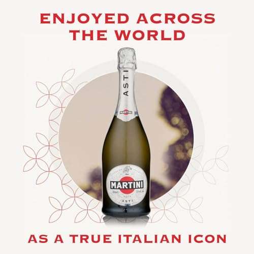 MARTINI Asti Sparkling Wine, Medium-Sweet Italian Wine, 7.5% ABV, 75cl / 750ml - W/Voucher - £5.85 S&S / £5.35 S&S + Voucher