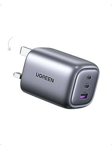 UGREEN 65W USB C Charger Nexode Foldable 3-Port Support PPS/PD3.0 65W/45W Fast Charger w 30% voucher - Sold by UGREEN GROUP LIMITED UK / FBA
