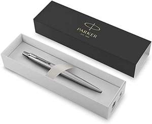Parker Jotter Ballpoint Pen | Stainless Steel with Chrome Trim | Medium Point Blue Ink | Gift Box £10.50 @ Amazon