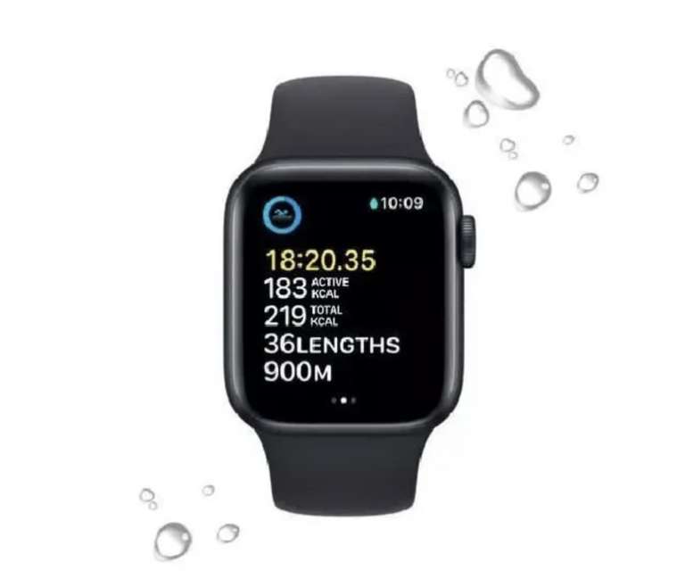 APPLE Watch SE (2022) Midnight / Midnight Sports Band 40 mm - £182.27 with code @ currys_clearance / eBay