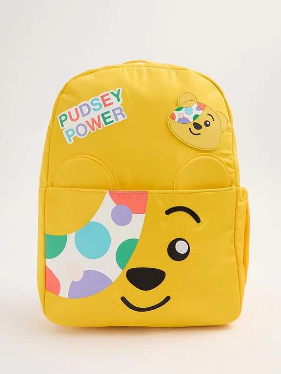 Children In Need Pudsey Power Yellow Backpack + Free Click and Collect