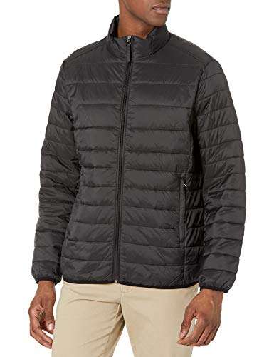 Amazon Essentials Men's Packable Lightweight Water-Resistant Puffer Jacket (Available in Big & Tall) - Black - XS