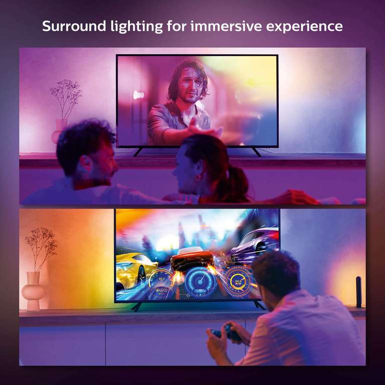 Philips Hue Play Gradient Lightstrip for 75 inch+ TVs - £125.99 With Free Click & Collect @ Argos