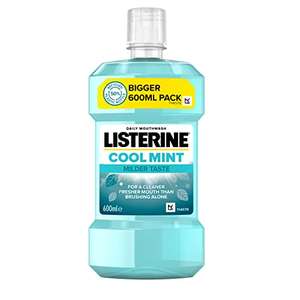 Listerine Cool Mint Milder Taste Mouthwash, 600 ml - £2.40 or £1.68 with Subscribe & Save with 15% Voucher on 1st S&S @ Amazon