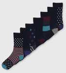 7 Pack - Mens Spot & Stripe Stay Fresh Socks (Sizes 6-12) - £5 + Free Click & Collect @ Sainsbury's Tu Clothing