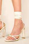 Where's That From 'Sabrina' Strappy Thin Block High Heels - Reduced + Free Delivery With Code