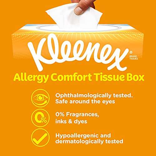 Kleenex Allergy Comfort Tissues 12 boxes £21 / £18.90 Subscribe & Save or £13.65 1st Time Sub & Save @ Amazon