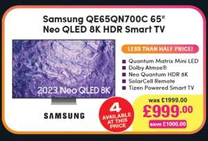 Samsung QE65QN700C Neo QLED 8K 65" TV - Instore Catcliffe