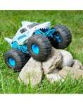 Monster Jam Official Megalodon STORM All-Terrain Remote Control Monster Truck, 1:15 Scale, Grey. Drives on water.