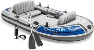 Intex Excursion 4 Person Inflatable Outdoor Boat Set with Oars and Hand Pump delivered with code by spreetail_uk (Delivery Selected Areas)