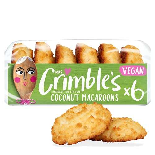 Mrs Crimble's Gluten Free Vegan Coconut Macaroons, Pack of 6 (98p/90p Subscribe & Save + 20% voucher)