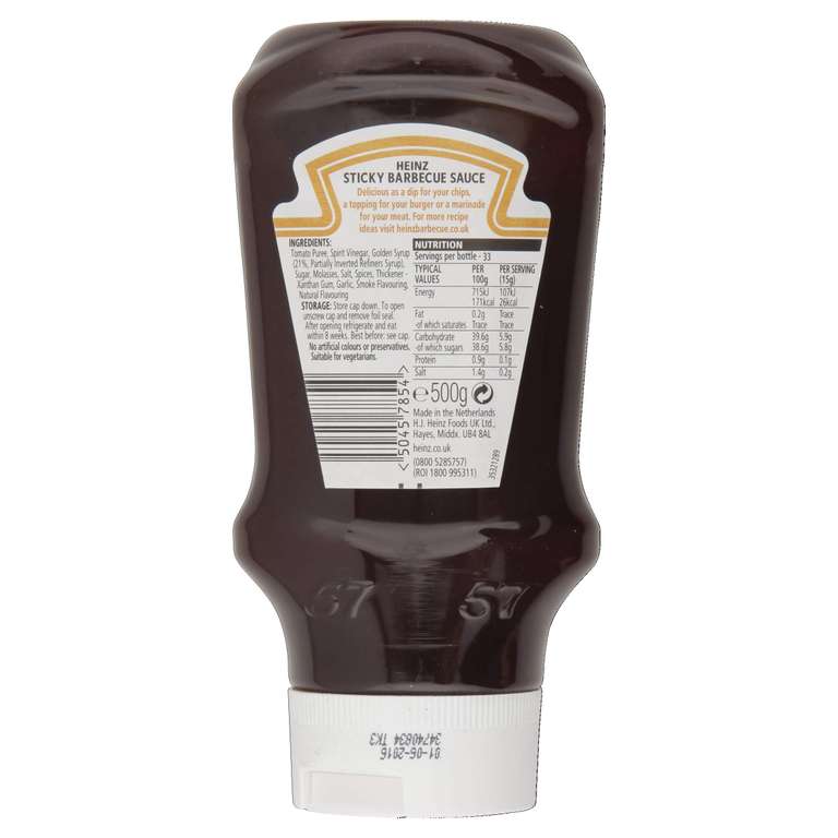 3 x Heinz Sweet Barbecue Sauce, 500g - £4.67 / £4.17 S&S + voucher