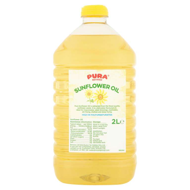 Pura Refined Sunflower Oil 2 litre - £2.99 @ Aldi Hall Green