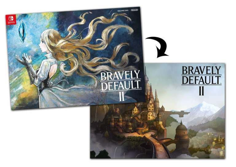 Double Sided Poster for Bravely Default II - Nintendo Switch