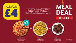 Xsells 9inch Pizza × 2 - wedges 400g and brownies 300g £4 deal