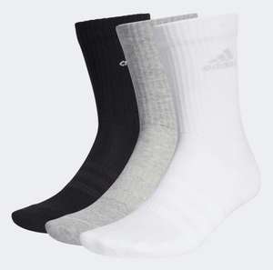 Adidas Cushioned Crew Socks 3 Pairs £5.10 delivered with code at Adidas