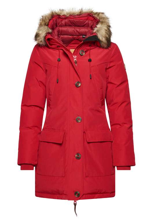 Superdry Womens Hooded Faux Fur Down Parka Coat (4 Colours Available ...