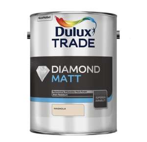 Dulux Trade Diamond Matt Paint 5L Magnolia - £24 + free click & collect @ Jewson