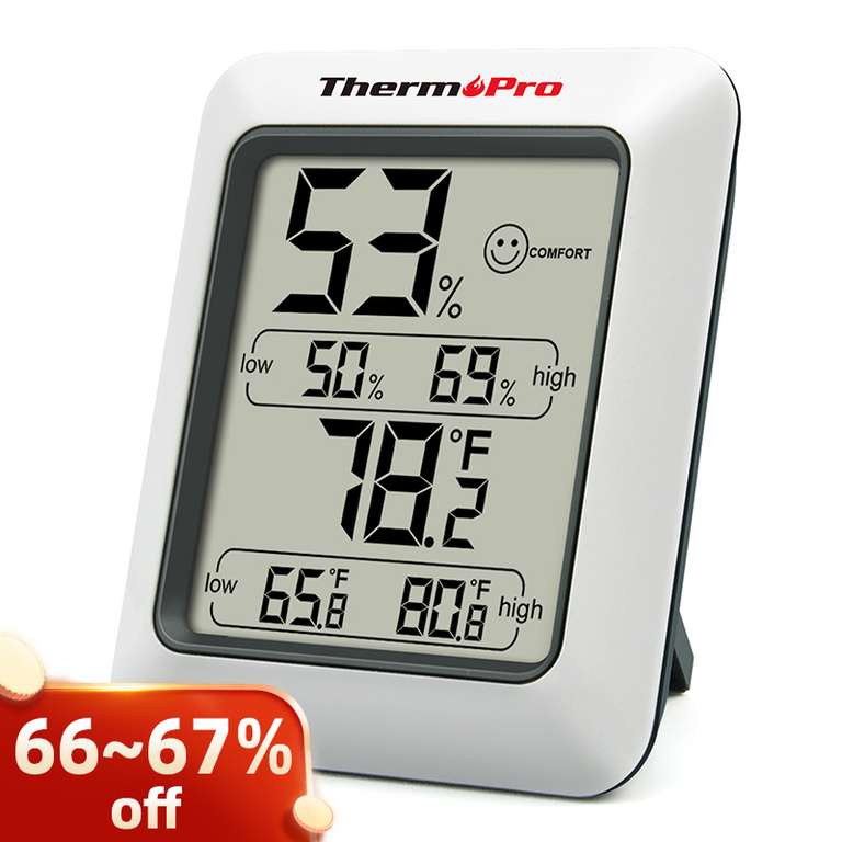 ThermoPro TP50 Digital Indoor Thermometer Hygrometer Temperature Humidity Monitor For Home - £5.39 @ GeForest Store / AliExpress