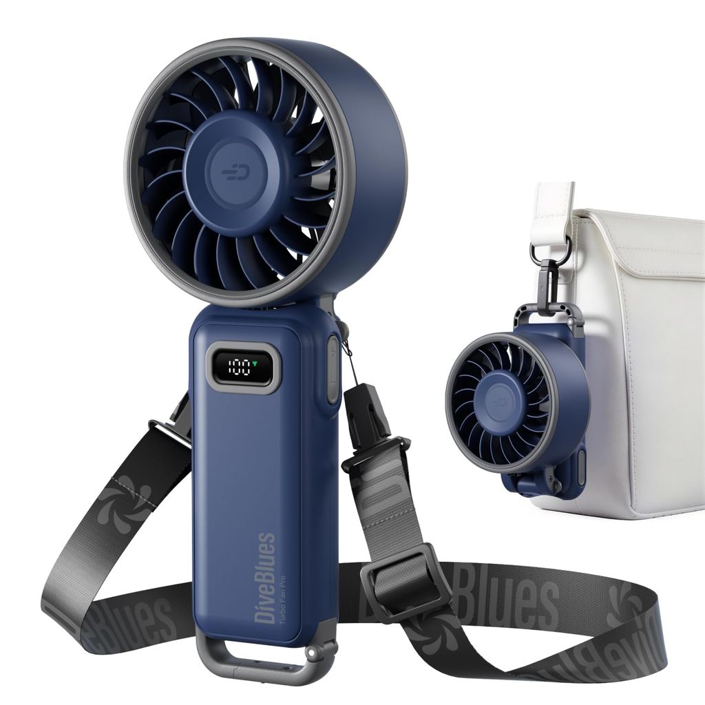 Diveblues Turbo Portable Handheld Fan, 100 Speed Sold by Fuaxin / FBA